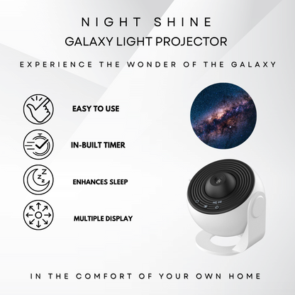 Night Shine Galaxy Light Projector